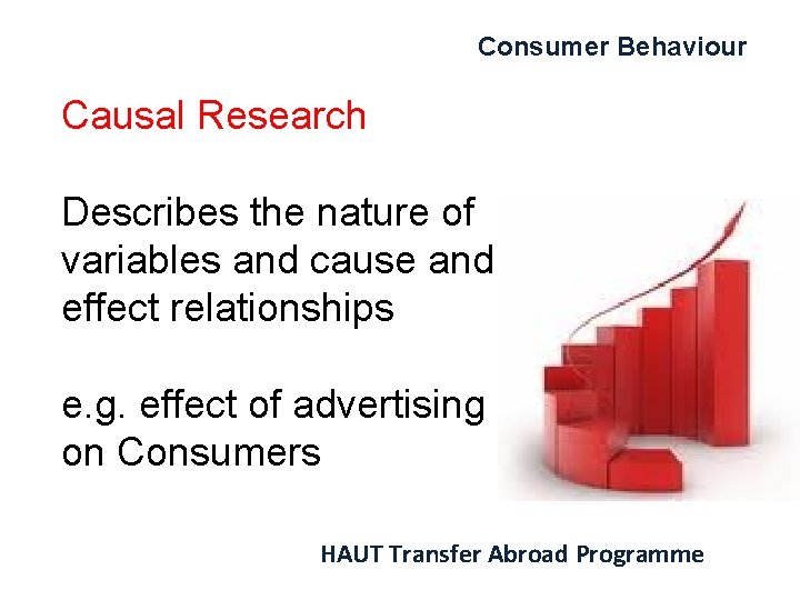 Consumer Behaviour Causal Research Describes the nature of variables and cause and effect relationships