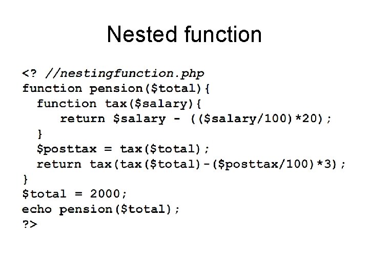Nested function 