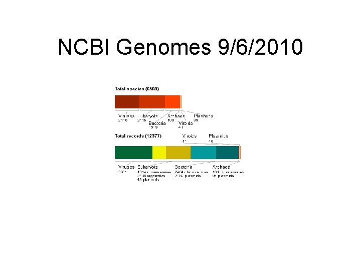 NCBI Genomes 9/6/2010 