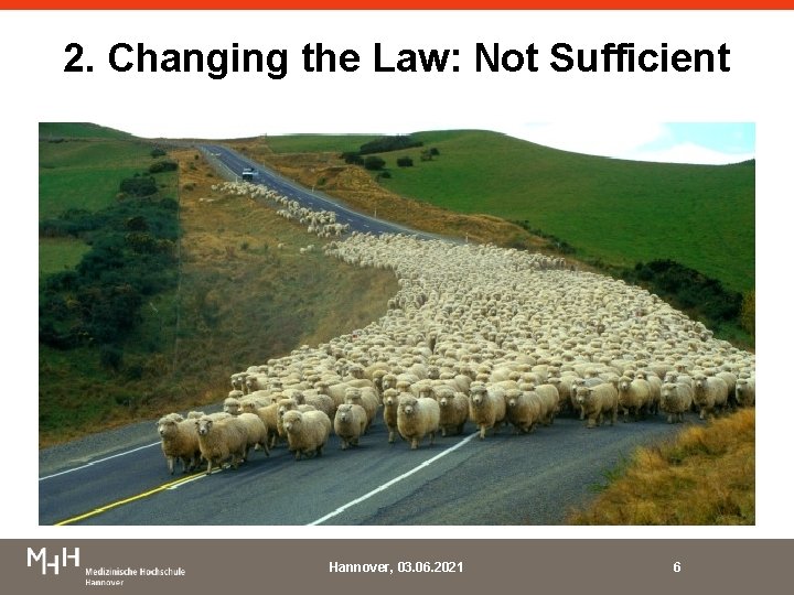 2. Changing the Law: Not Sufficient Hannover, 03. 06. 2021 6 