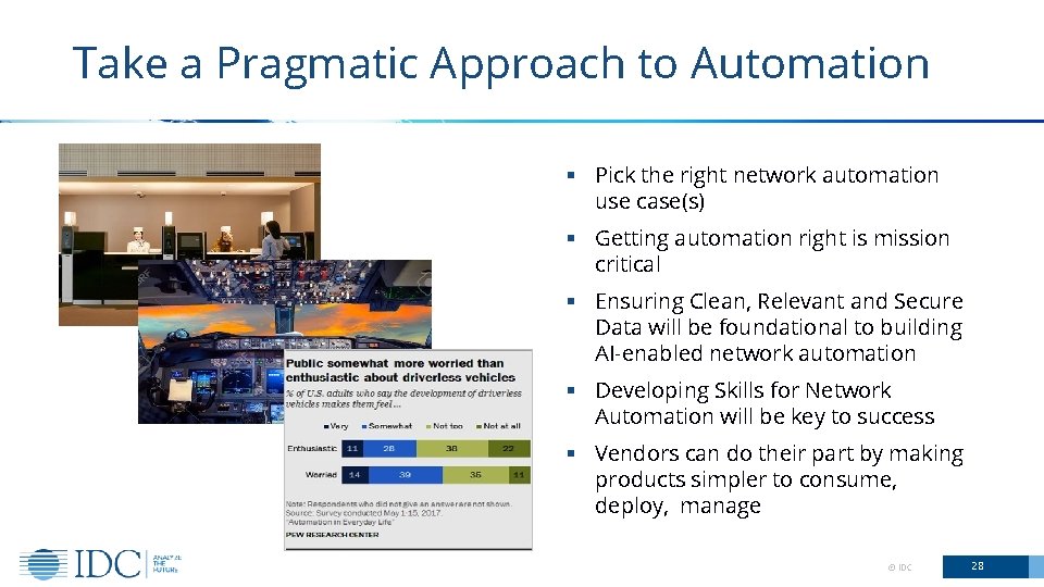 Take a Pragmatic Approach to Automation § Pick the right network automation use case(s)