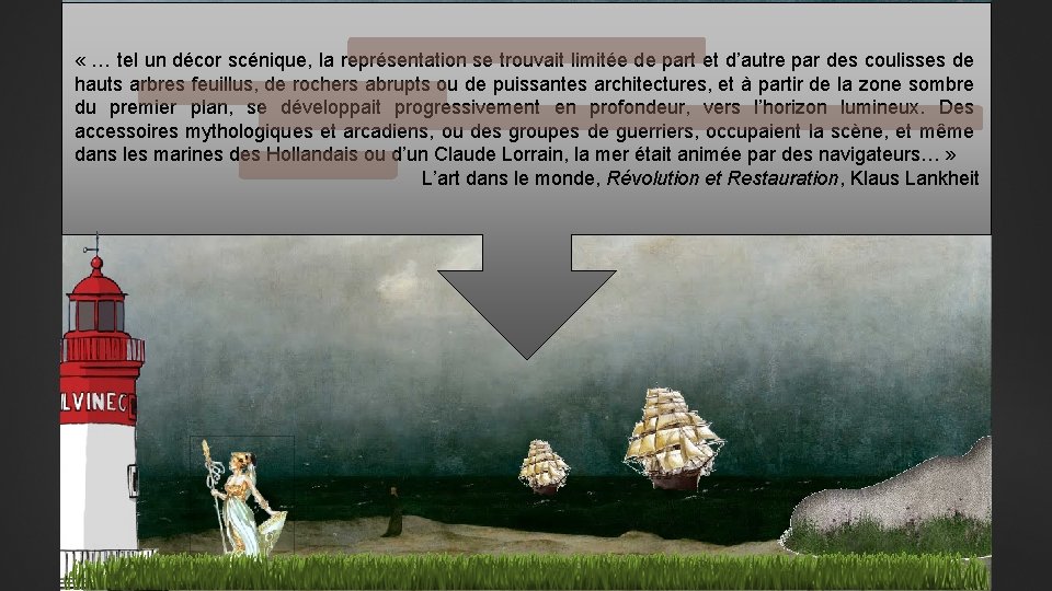 « … tel un décor scénique, la représentation se trouvait limitée de part « … tel un décor scénique, la représentation se trouvait limitée de part