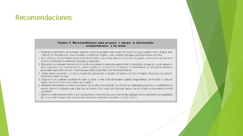 Recomendaciones 