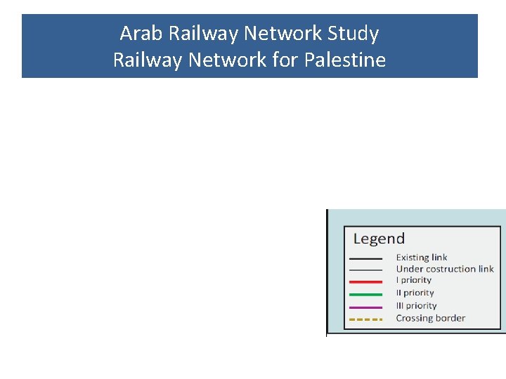 Arab Railway Network Study Railway Network for Palestine 