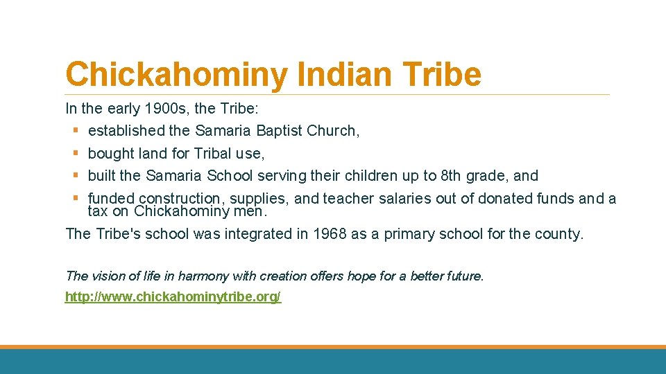 Chickahominy State Recognition: Tribal Status without Federal Acknowledgment