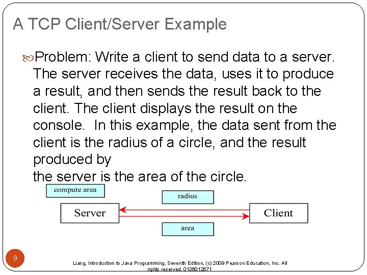 A TCP Client/Server Example Problem: Write a client to send data to a server.