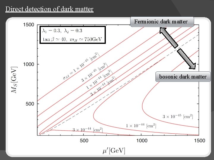 Direct detection of dark matter Fermionic dark matter bosonic dark matter 