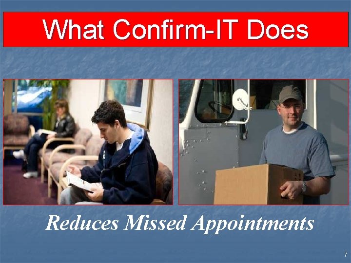 What Confirm-IT Does Reduces Missed Appointments 7 