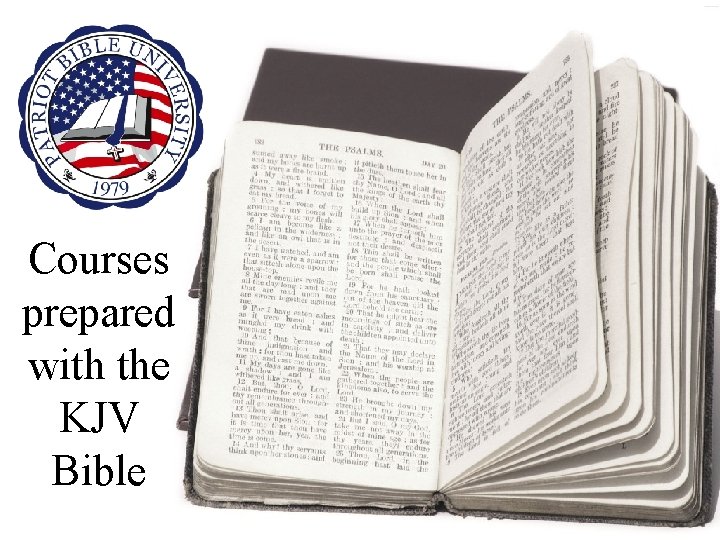 Courses prepared with the KJV Bible 