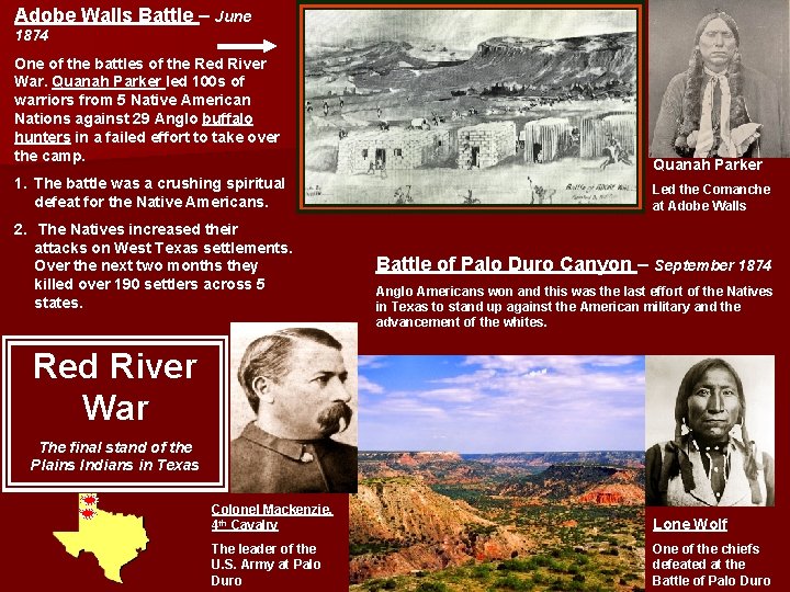 Adobe Walls Battle – June 1874 One of the battles of the Red River