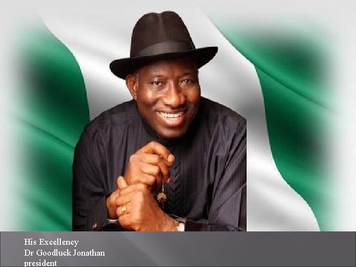 His Excellency Dr Goodluck Jonathan president 