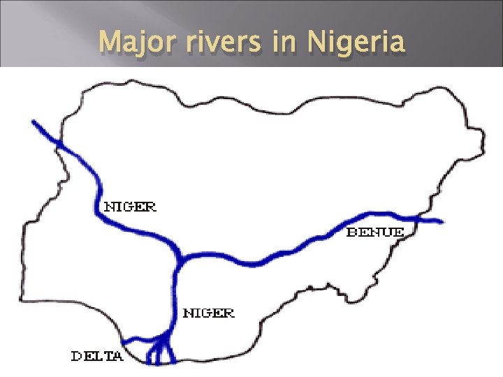 Major rivers in Nigeria 