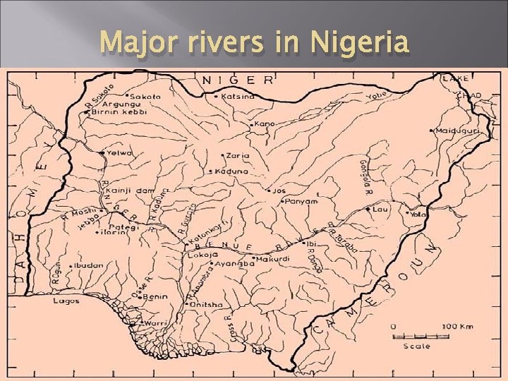 Major rivers in Nigeria 