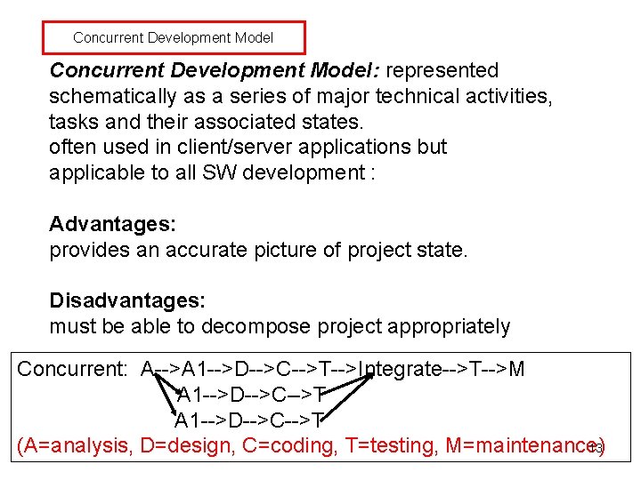 Concurrent Development Model: represented schematically as a series of major technical activities, tasks and
