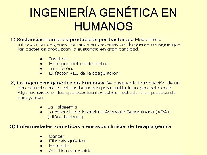 INGENIERÍA GENÉTICA EN HUMANOS 