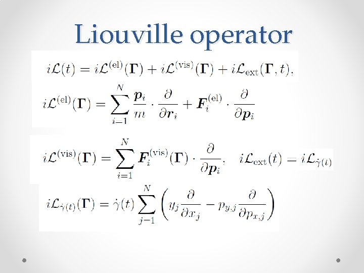 Liouville operator 