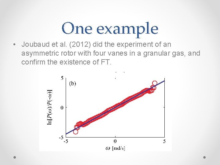 One example • Joubaud et al. (2012) did the experiment of an asymmetric rotor