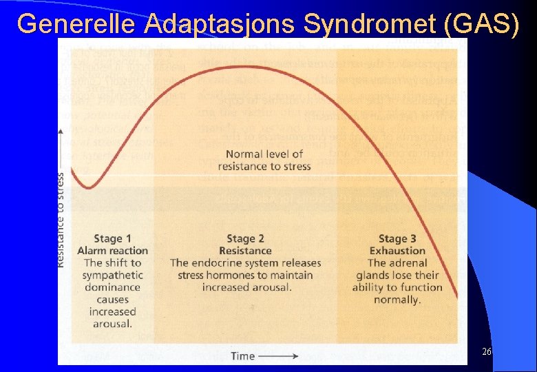 Generelle Adaptasjons Syndromet (GAS) 26 