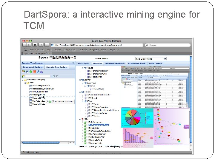 Dart. Spora: a interactive mining engine for TCM 