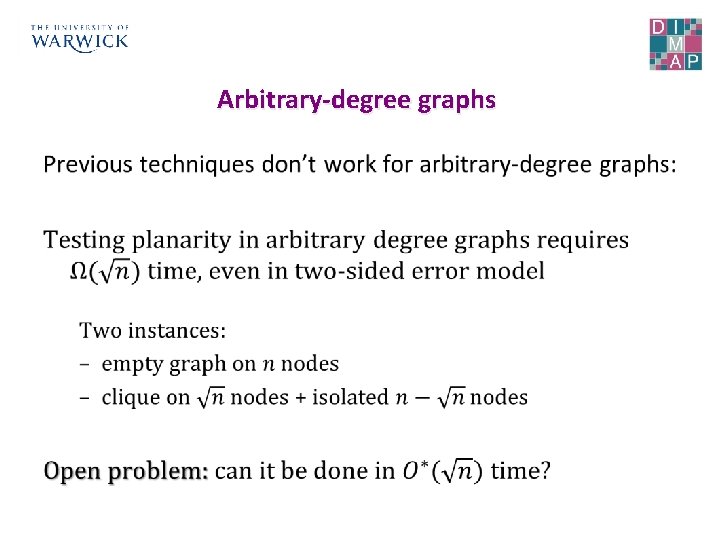 Arbitrary-degree graphs • 