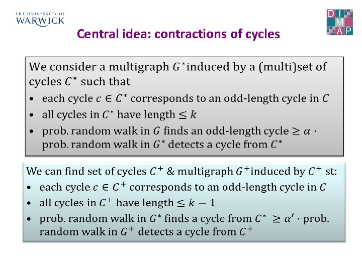 Central idea: contractions of cycles • 