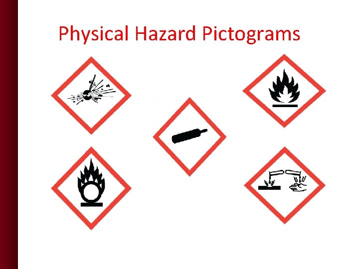 Physical Hazard Pictograms  Physical Hazard Pictograms