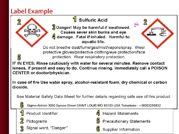 Label Example ﺑﻠﻊ  Label Example ﺑﻠﻊ