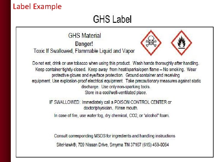 Label Example  Label Example