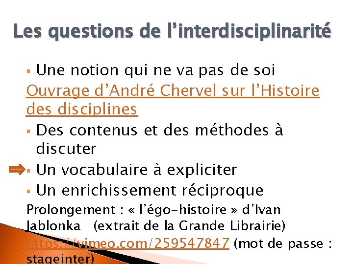 Les questions de l’interdisciplinarité Une notion qui ne va pas de soi Ouvrage d’André