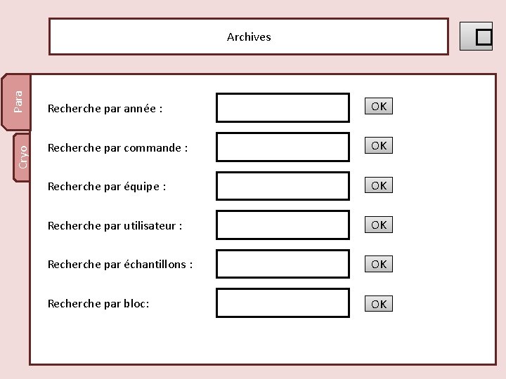 � Cryo Para Archives Recherche par année : OK Recherche par commande : OK