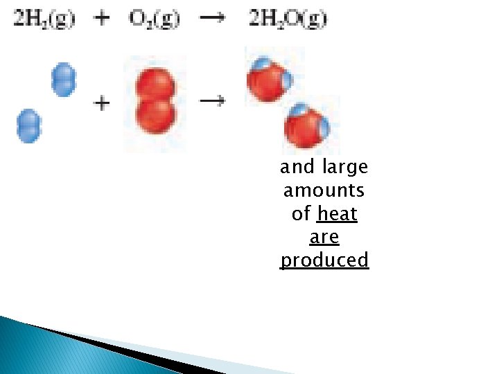 and large amounts of heat are produced 