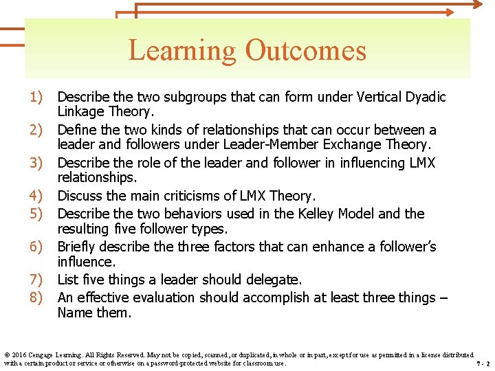 Learning Outcomes 1) 2) 3) 4) 5) 6) 7) 8) Describe the two subgroups