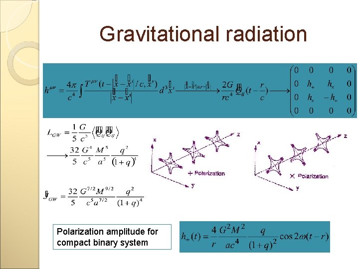 Gravitational radiation Polarization amplitude for compact binary system 
