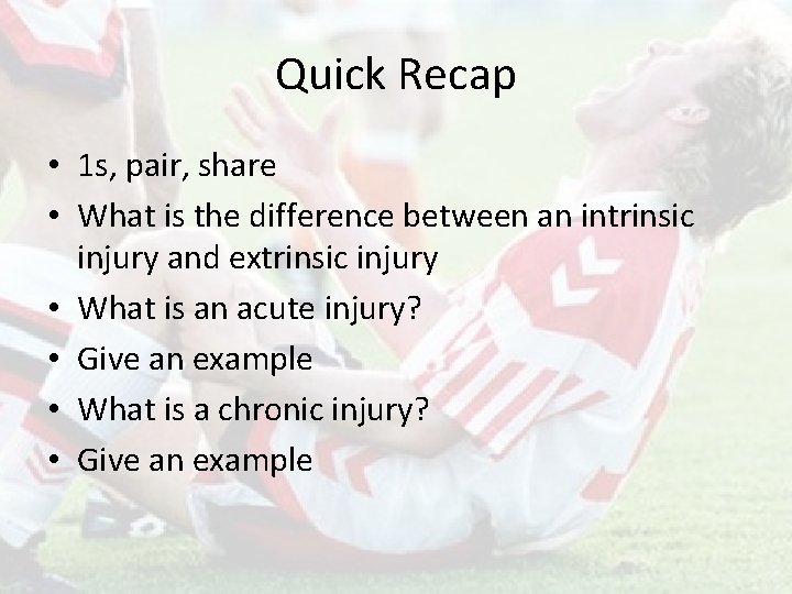 Quick Recap • 1 s, pair, share • What is the difference between an