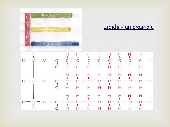 Lipids - an example 