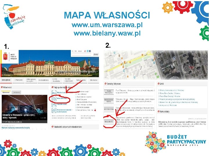 MAPA WŁASNOŚCI www. um. warszawa. pl www. bielany. waw. pl 1. 2. 