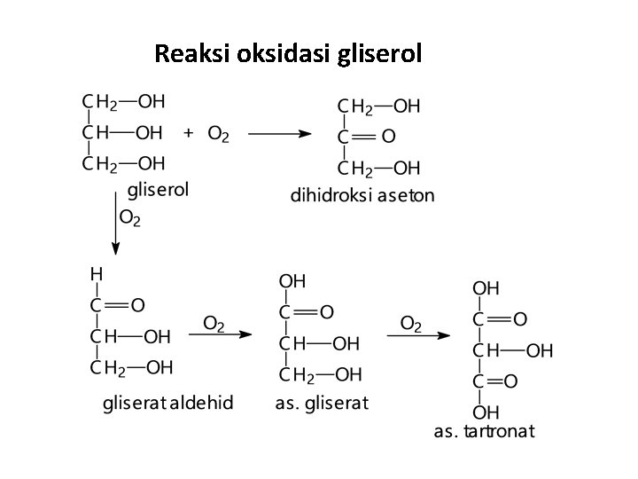 Reaksi oksidasi gliserol 