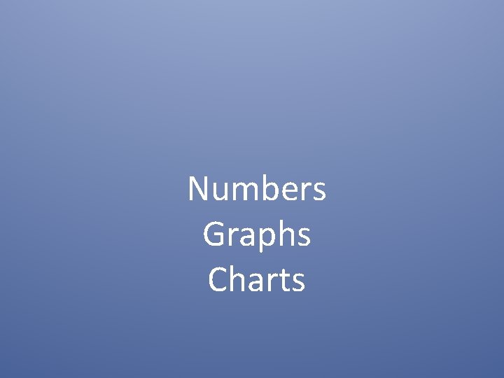 Numbers Graphs Charts 
