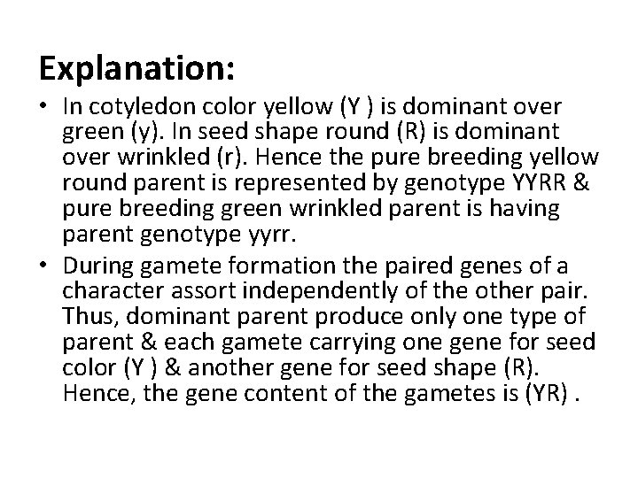 Principles of Mendelism The contribution of mendel to
