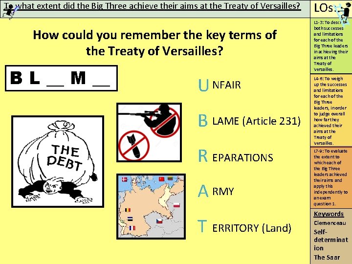 To what extent did the Big Three achieve their aims at the Treaty of