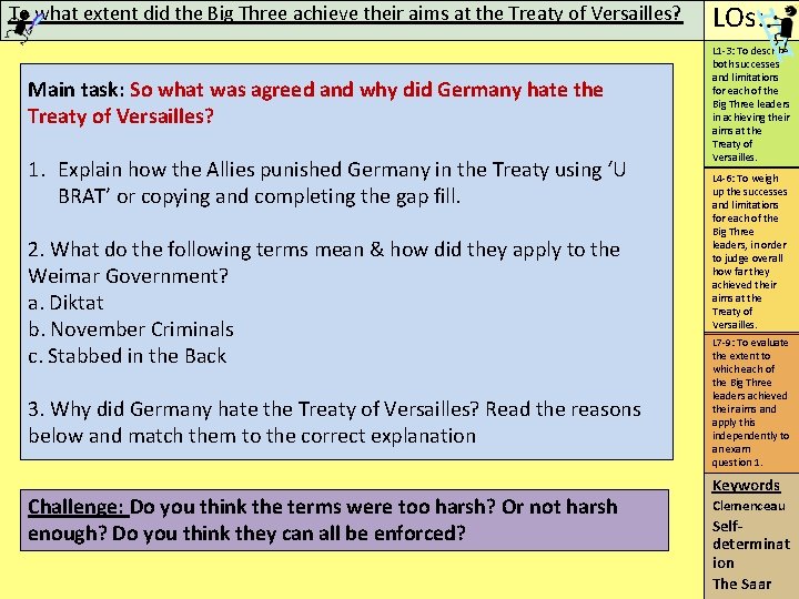 To what extent did the Big Three achieve their aims at the Treaty of