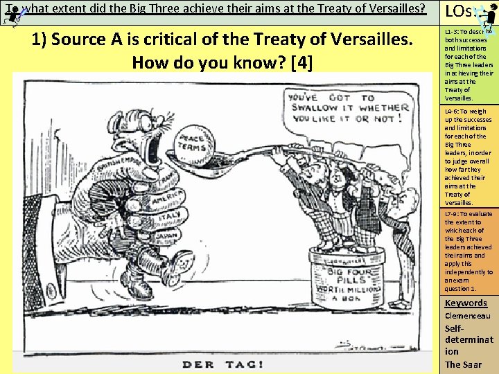 To what extent did the Big Three achieve their aims at the Treaty of