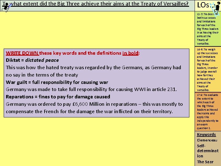 To what extent did the Big Three achieve their aims at the Treaty of