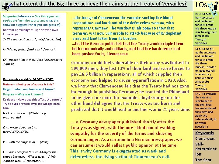 To what extent did the Big Three achieve their aims at the Treaty of