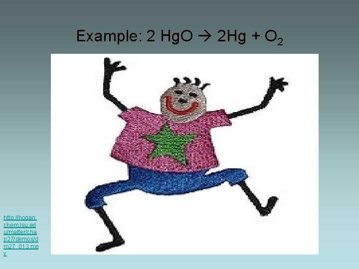 Example: 2 Hg. O 2 Hg + O 2 http: //hogan. chem. lsu. ed