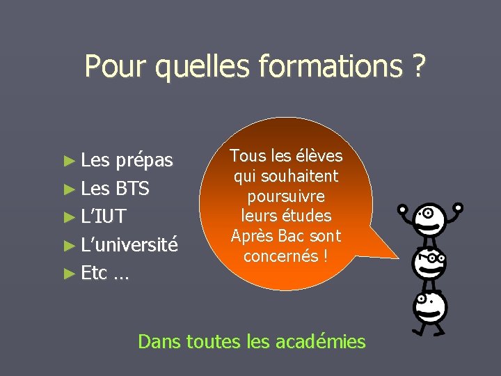 décembre janvier février mars avril mai juin juillet août Pour quelles formations ? ►