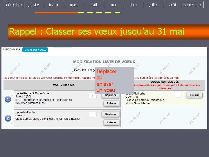 décembre janvier février mars avril mai juin juillet août septembre Rappel : Classer ses