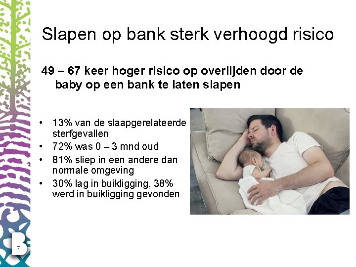 Slapen op bank sterk verhoogd risico 49 – 67 keer hoger risico op overlijden