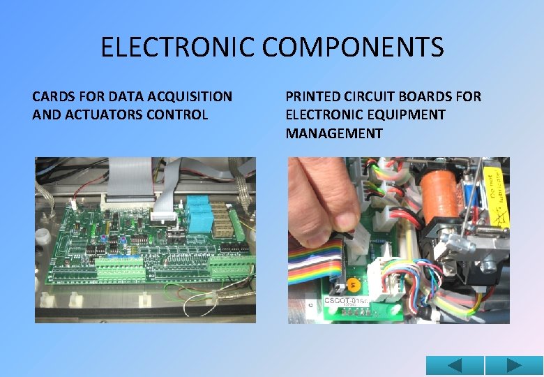 ELECTRONIC COMPONENTS CARDS FOR DATA ACQUISITION AND ACTUATORS CONTROL PRINTED CIRCUIT BOARDS FOR ELECTRONIC