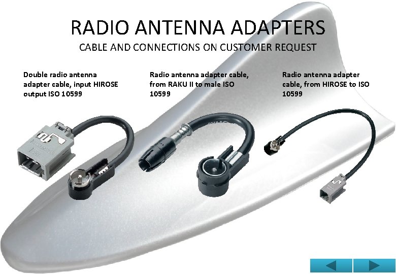 RADIO ANTENNA ADAPTERS CABLE AND CONNECTIONS ON CUSTOMER REQUEST Double radio antenna adapter cable,